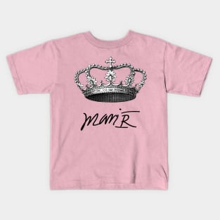 Mary Stewart, Queen of Scots, Crown and Signature Kids T-Shirt